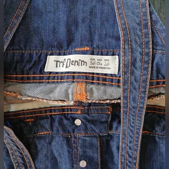 Zara Trf Denim Skirt/Overalls. Size 4 - Picture 8 of 10